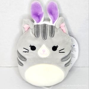 🐣 TALLY 😺 Gray Cat w Bunny Ears Easter 2024 Original Squishmallow ☆》NWT《☆